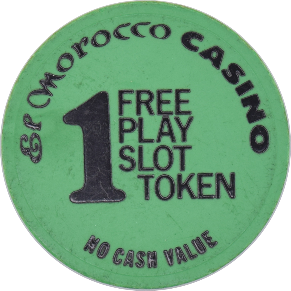 El Morocco Casino Las Vegas Nevada 1 Free Play Slot 37mm Token