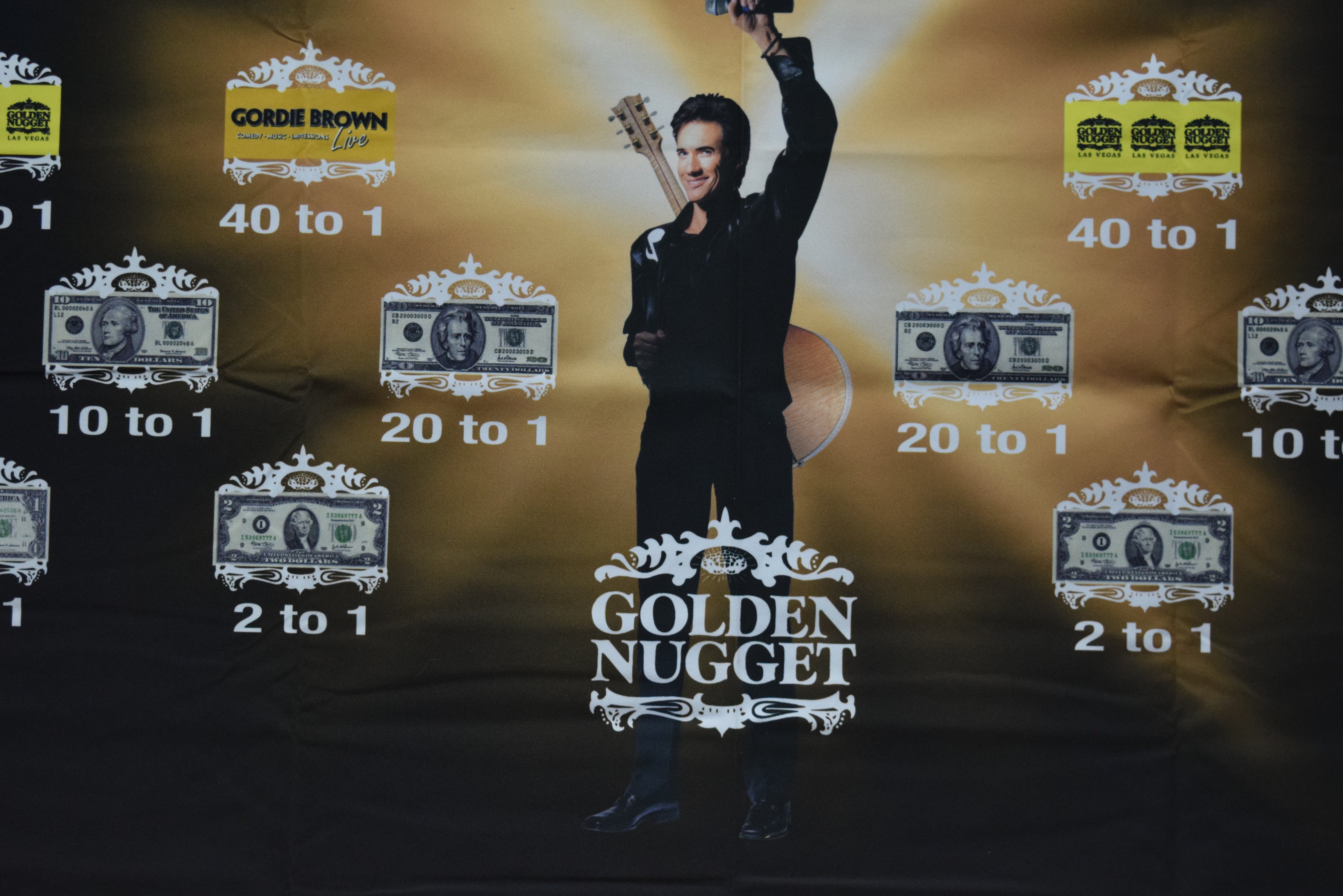 Golden Nugget Casino Las Vegas Nevada Prize Wheel Gordie Brown Layout