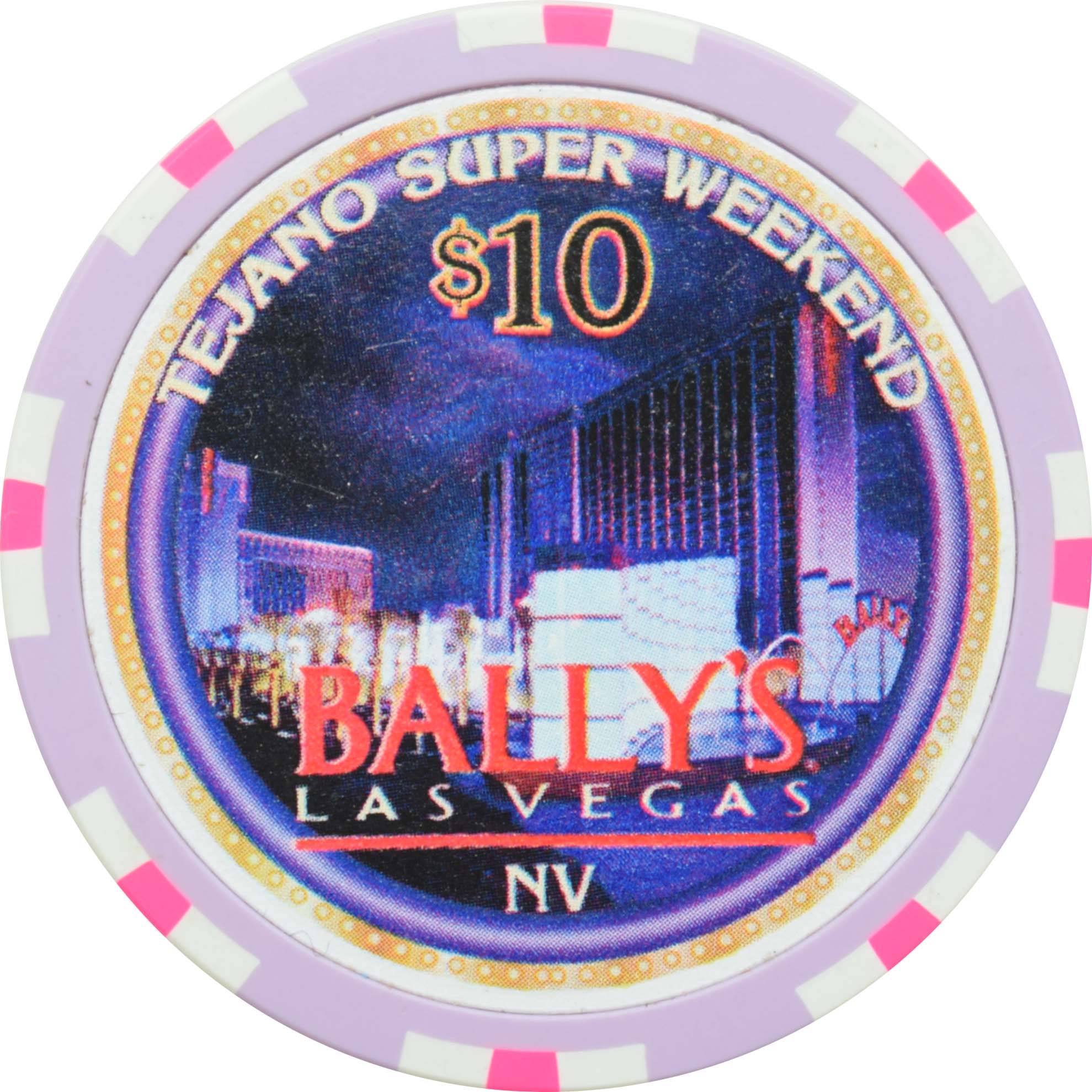 Bally's Casino Las Vegas Nevada $10 Tejano Super Weekend Chip 1997