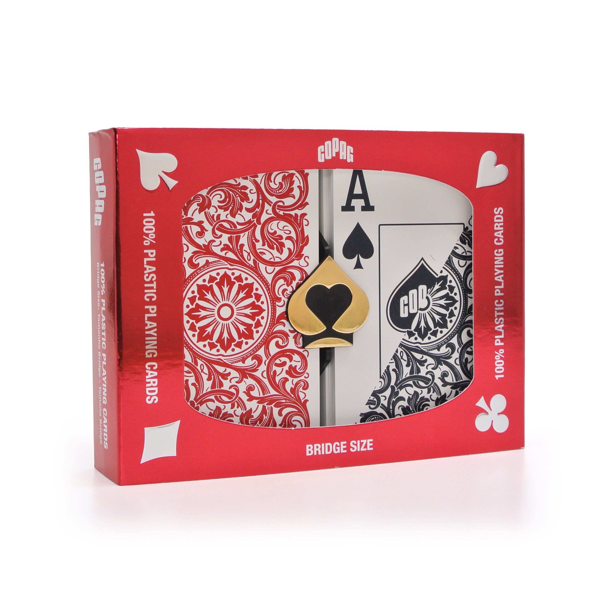 Copag Reverse 1546 Red and Black Bridge Size 2 Deck Setup