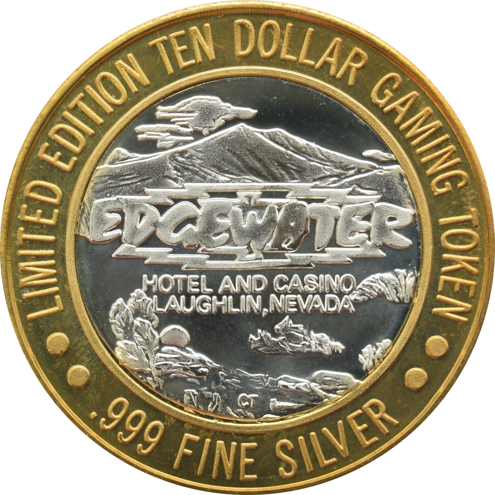 Edgewater Casino Laughlin "Deer" $10 Silver Strike .999 Fine Silver 1994