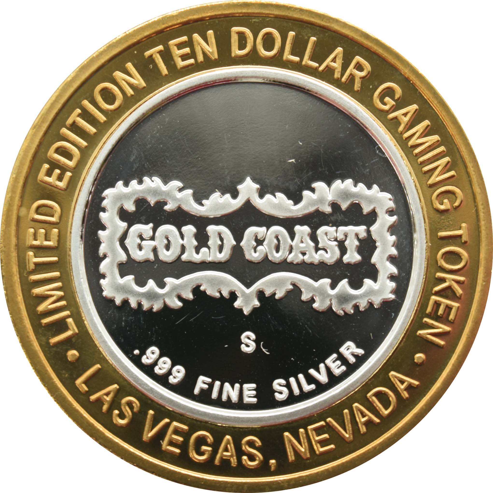 Gold Coast Casino Las Vegas "Kate's Corner" $10 Silver Strike .999 Fine Silver 2004