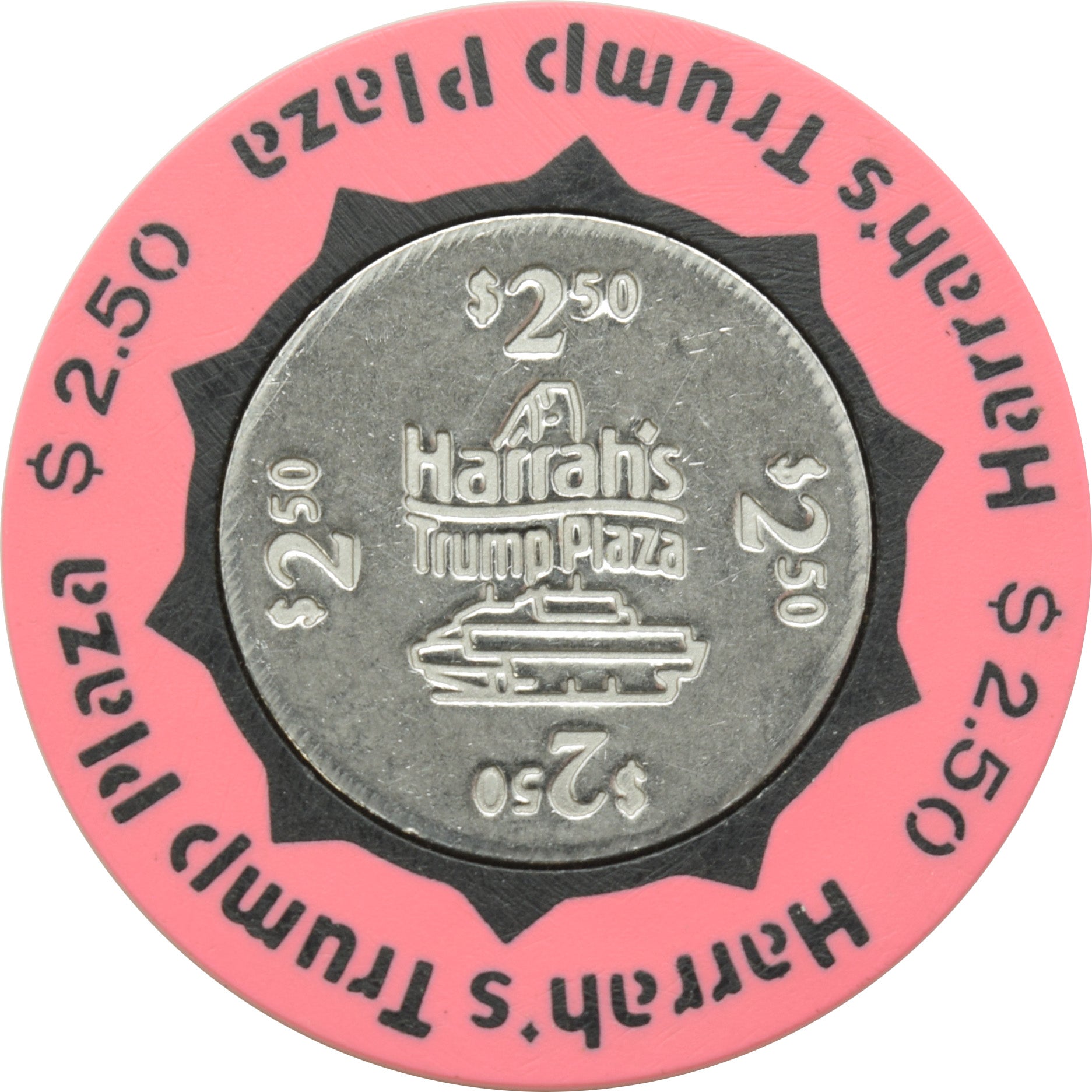 Harrah's Trump Plaza Casino Atlantic City New Jersey $2.50 Chip