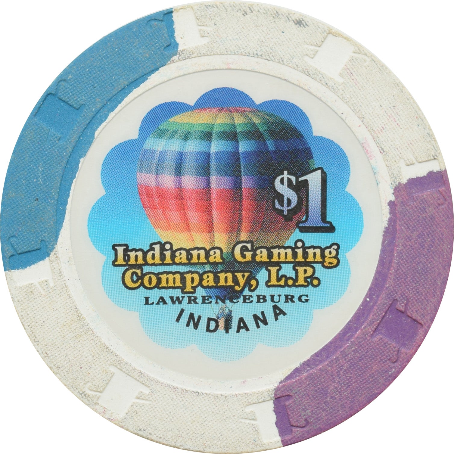 Argosy Casino Lawrenceburg Indiana $1 Chip (#2)