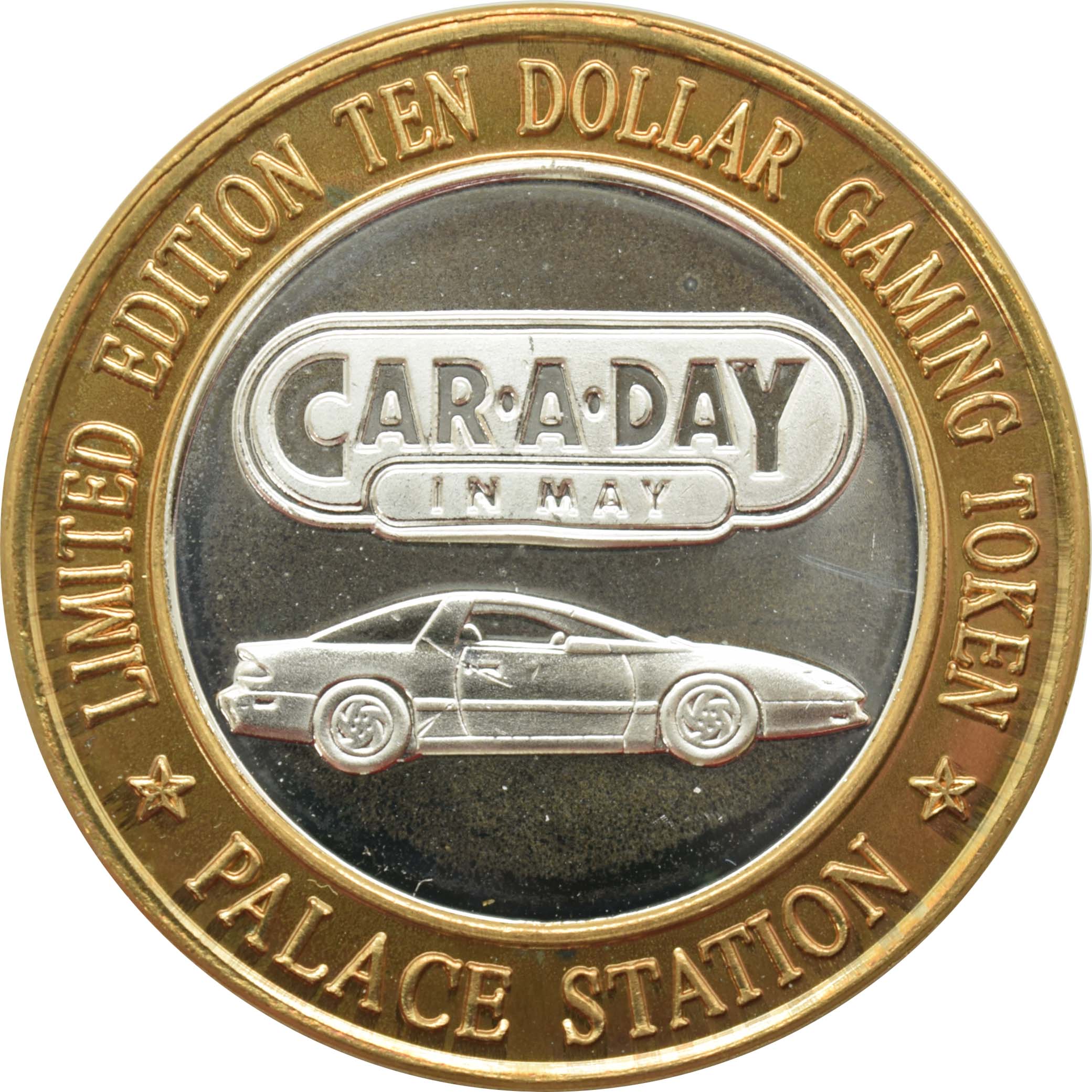 Palace Station Casino Las Vegas "Car A Day In May" $10 Silver Strike .999 Fine Silver 1996