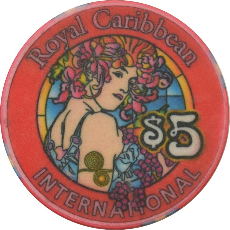 Serenade of the Seas (Royal Caribbean) Cruise Line Casino $5 Inaugural Season 2003 Chip