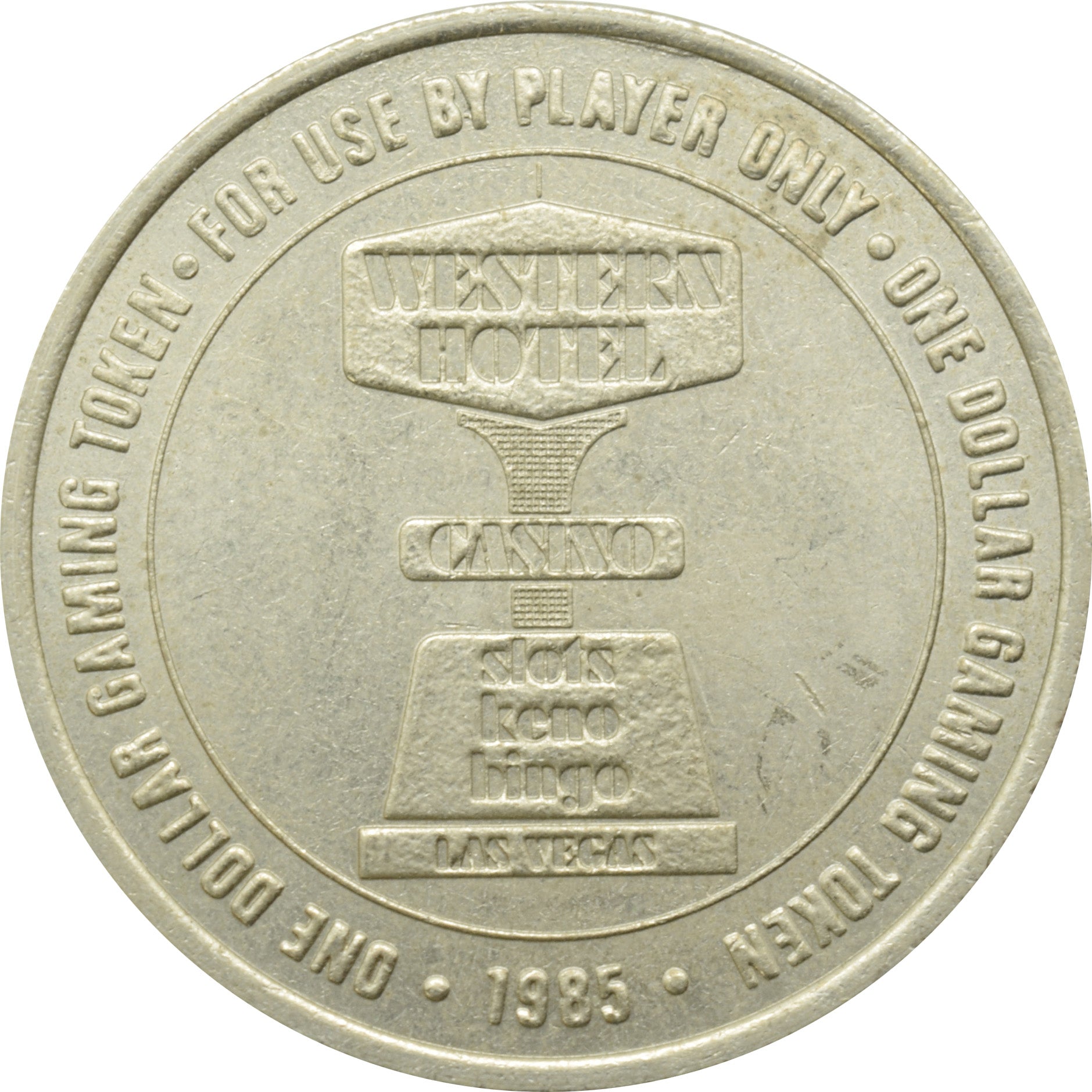 Western Casino Las Vegas Nevada $1 Token 1985